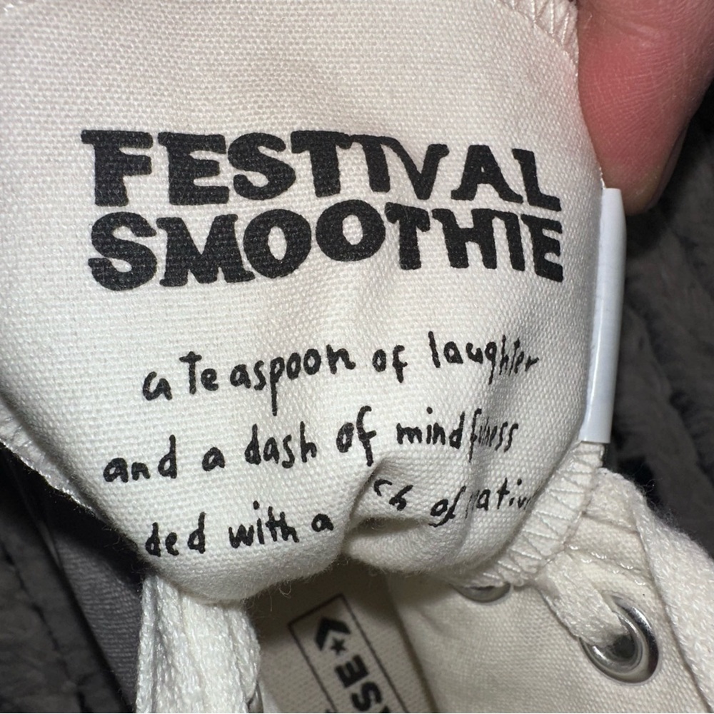 Converse ‘Festival Smoothie’ High-Top Sneakers with White Rubber Sole size 9 - Picture 10 of 10